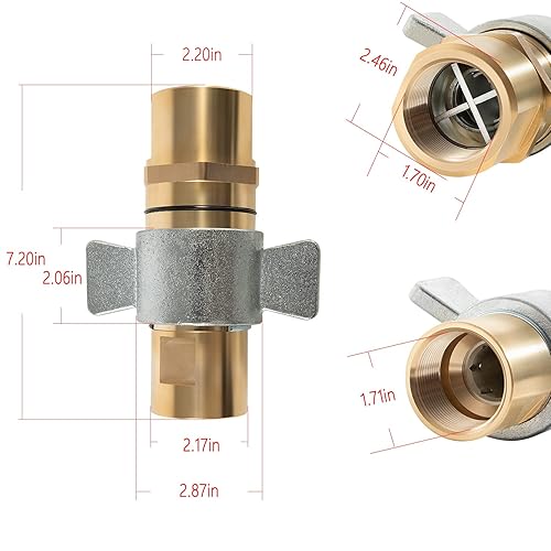 Miniatura 7 de Acoplador hidráulico de desconexión rápida de tuerca de mariposa NPT de 1-12" NPT para Parker 6100, Eaton 5100, Dixon W, Faster FB, Snap-Tite 78,