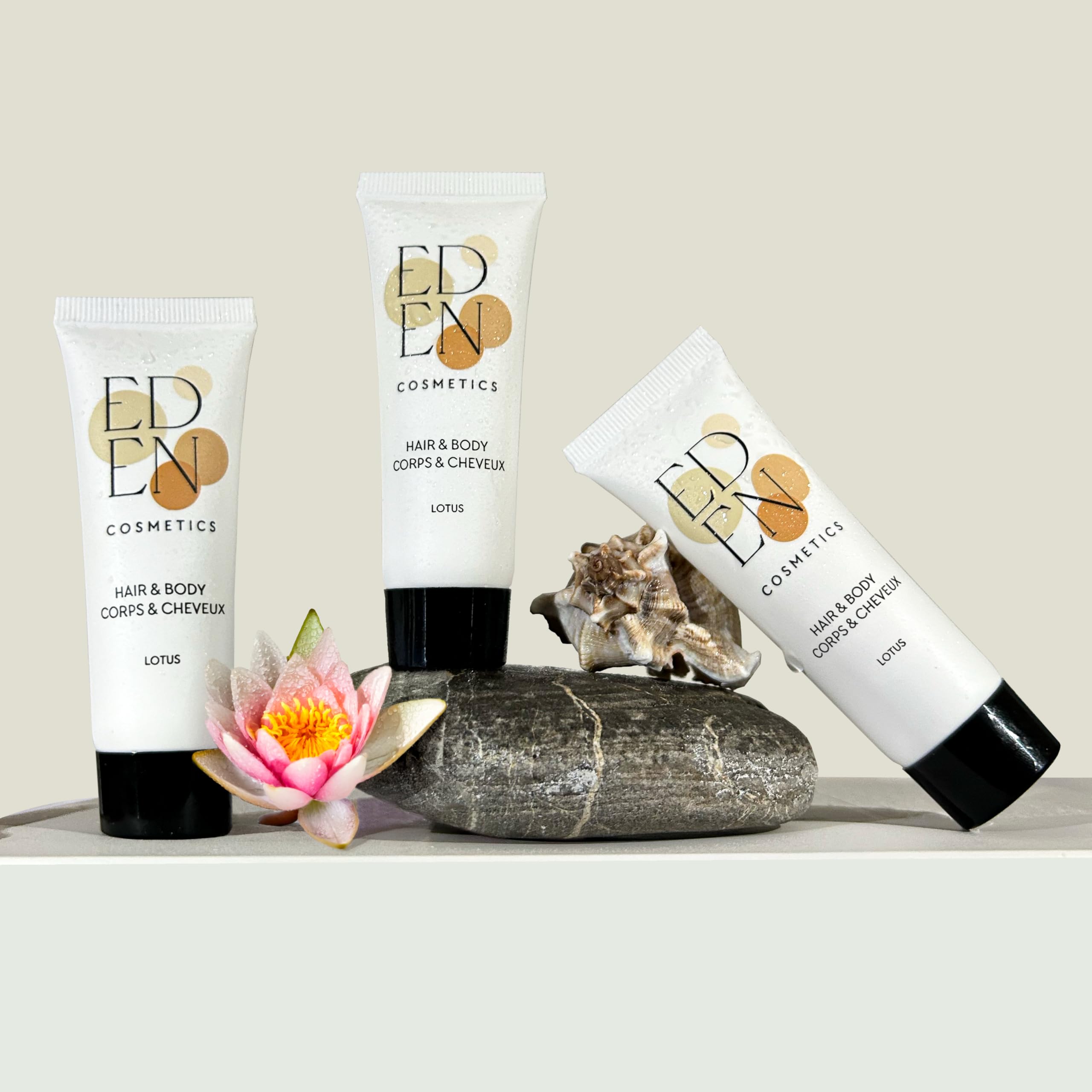 500 Gel Doccia 2 in 1 Lotus 30ml | Corpo & Capelli | Perfetto per Hotel, Airbnb & Sistemazioni
