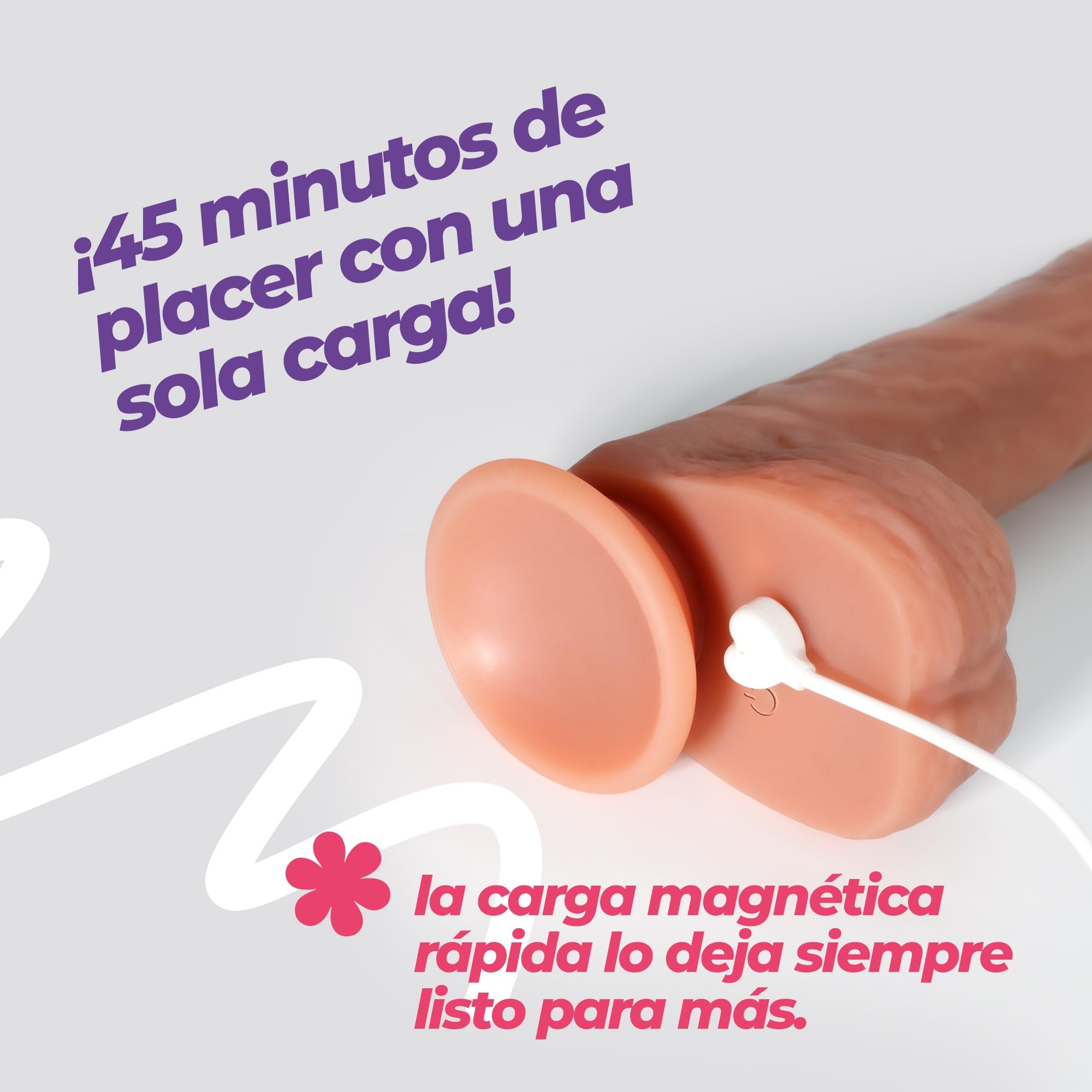 Vibrador Realista de Silicona Líquida Inviktus Vibe 20 cm Crushious, Tacto Piel, Recargable USB, Potente y Silencioso
