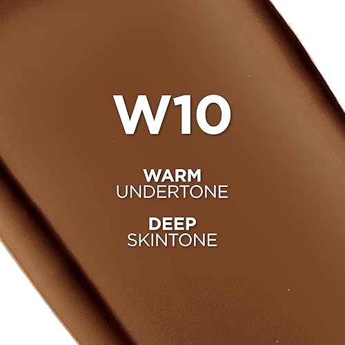 Miniatura 2 de L'Oreal Paris True Match Base supermezclable, maquillaje líquido de cobertura media, W10, profundo, 1 onza líquida