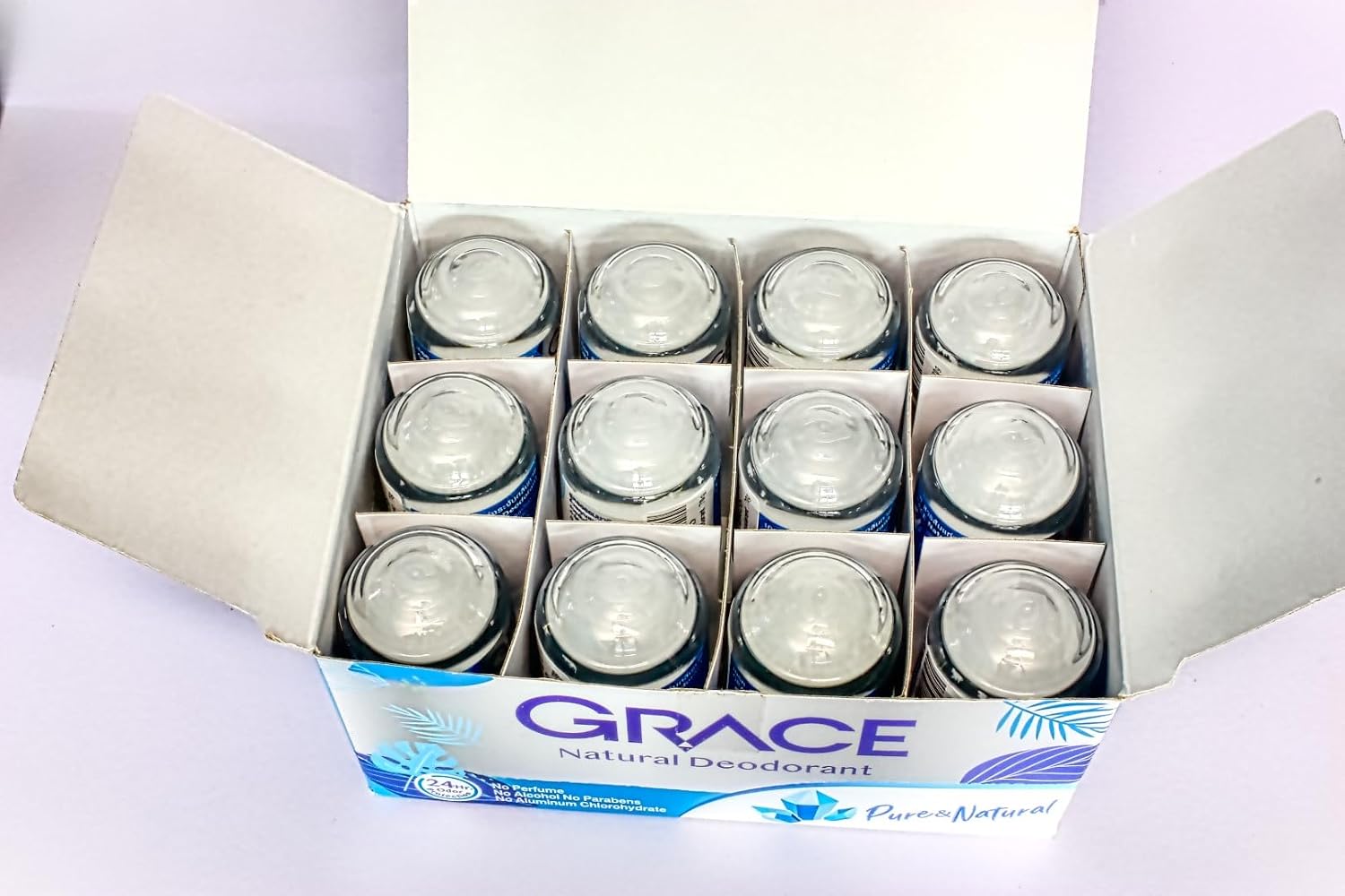 12 Pcs. of Bedront Natural Deodorant 70g Alum Stone, No Perfume, No Alcohol, No Parabens, No Aluminum Chlorohydrate. Pure & Natural. Made in Thailand. Ecologically Friendly. Help Save the Planet.