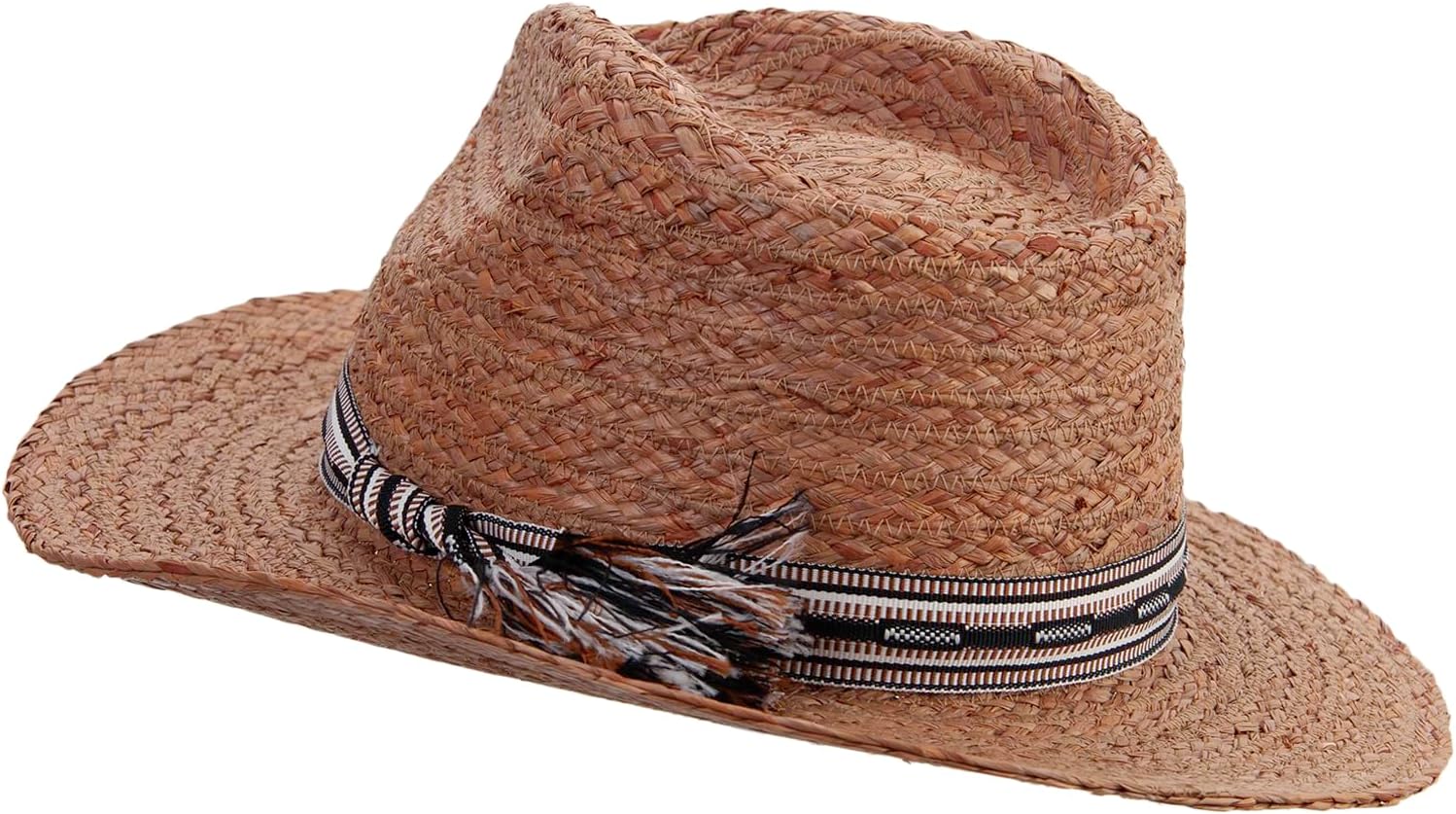 Jeanne Simmons Men's Dark Raffia Fedora Hat
