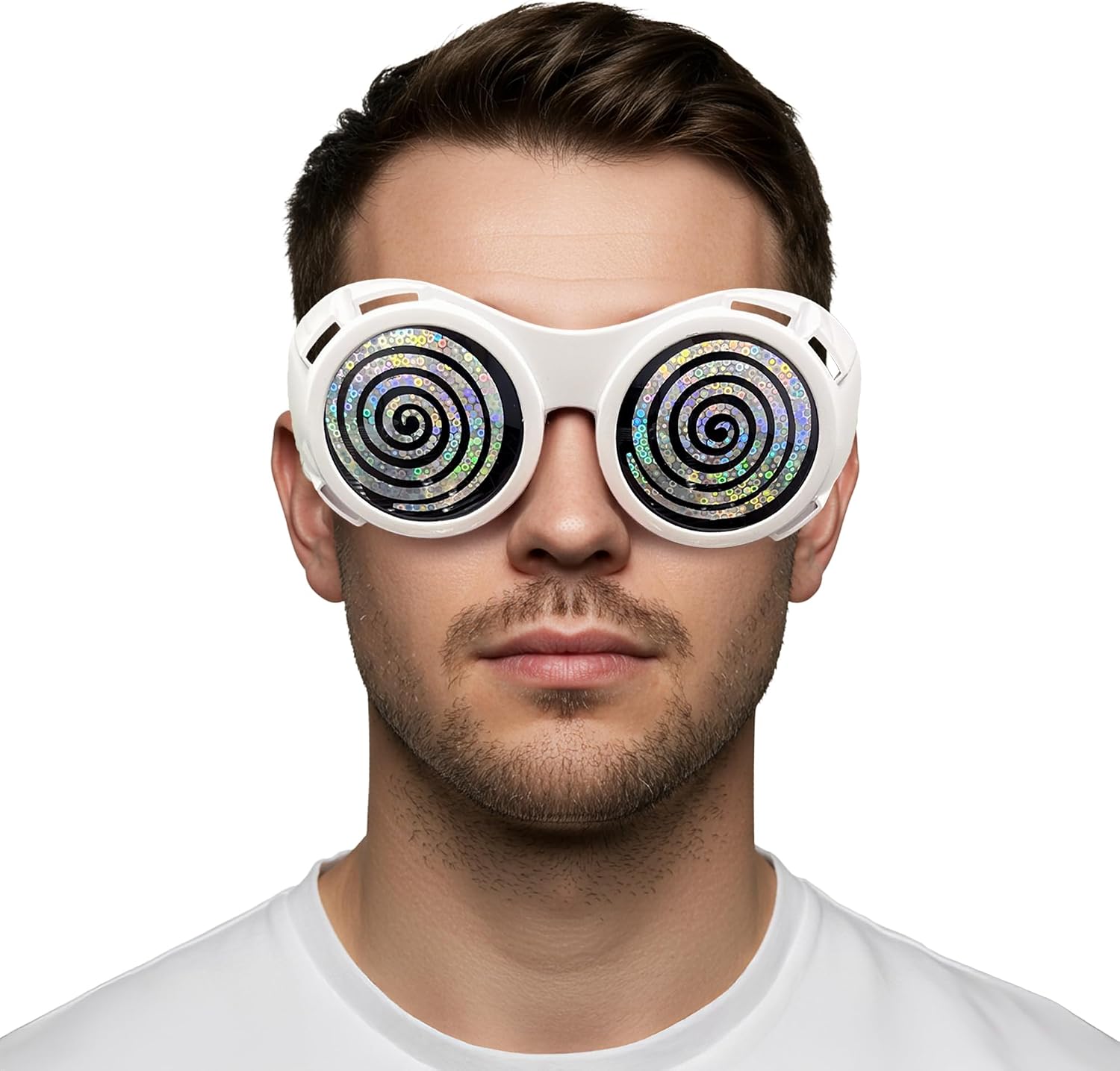 Vaulted Skulls & Co Hypnotic Glasses | Swirl Sunglasses | Hypnotic Spiral Glasses | Trippy Shades | Psychedelic Party Shades