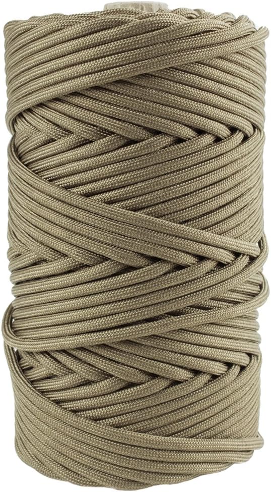 GOLBERG G Mil-Spec Type III (7 Strand) and Type IV (11 Strand) Paracord - 50 Feet - White - Nylon - Hunting, Fishing, Hiking, Camping, Outdoor Activities