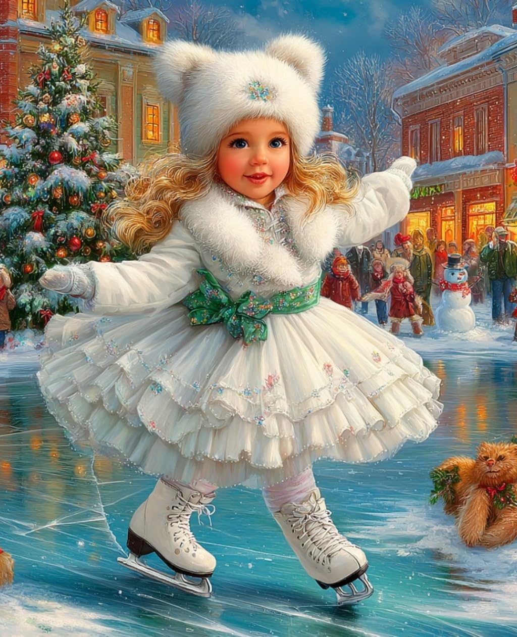 WANGWANGMIAO Paint by Numbers for Adults Beginner,Christmas for Girls Painting by Number Kits On Canvas,DIY Color Oil Painting Acrylic Paints,Home Wall Decor 40x50cm/16x20in，with Frame