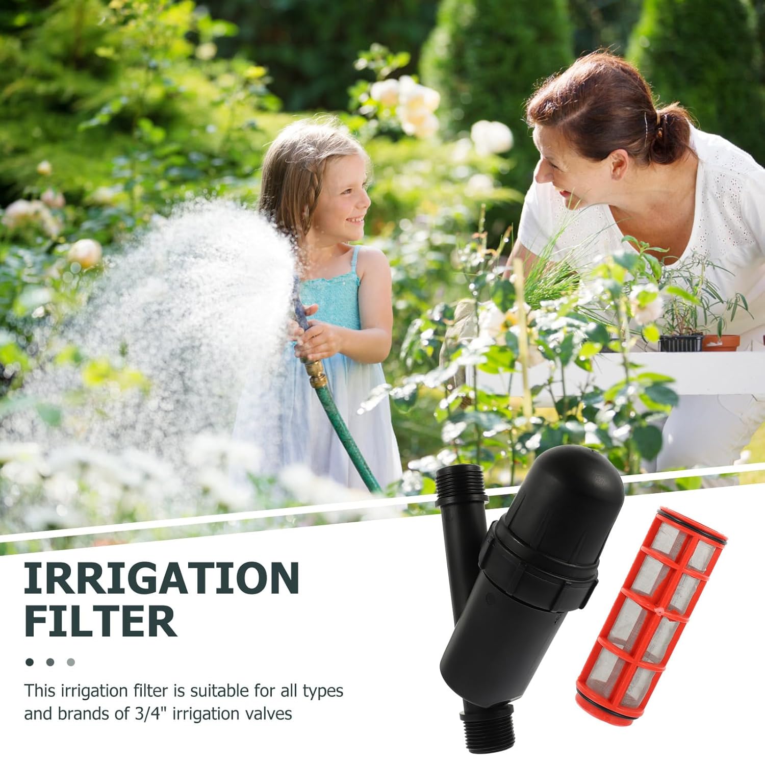 4Pcs Y Shape 1 Inch Drip Irrigation Filter, 3/4 Mesh Screen Water Filter for Garden Greenhouse Agricultural Water Saving System