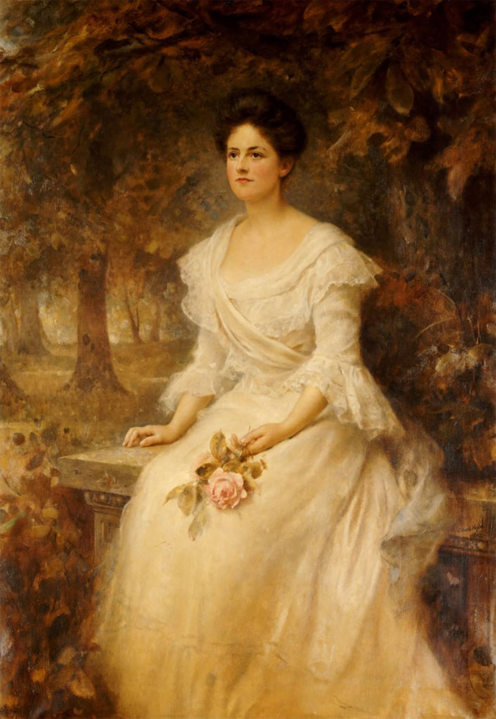 Tableau toile portrait d'art de dame impression affiche décorative 60x90 - 5
