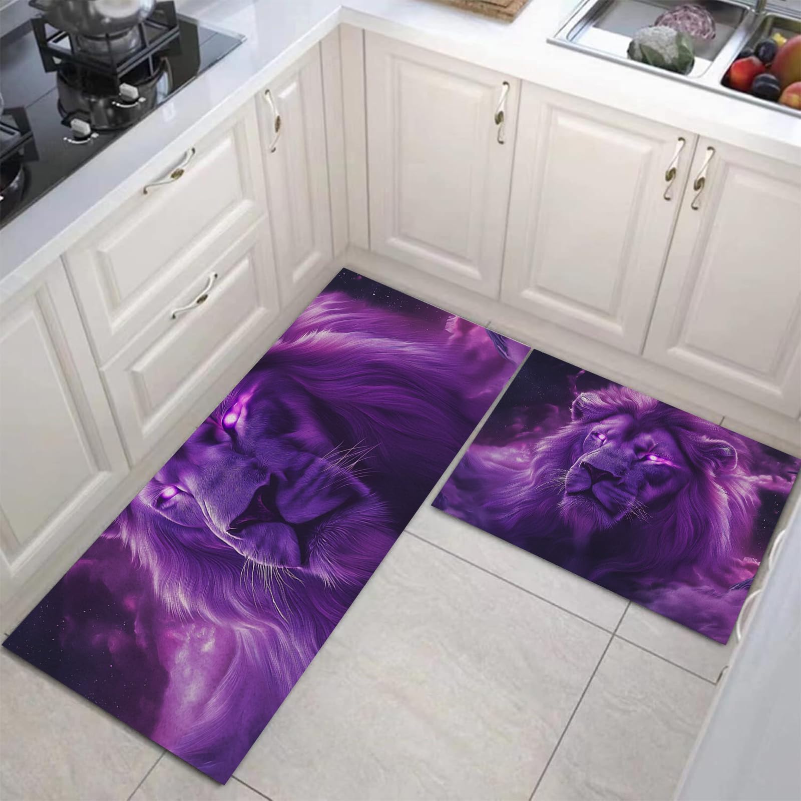 Alfombrillas de cocina de fantasía MULERN, juego de alfombras para comedor y pasillo de entrada