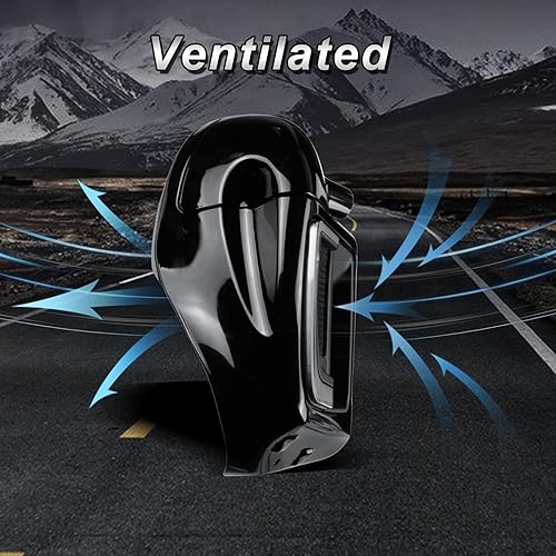 Miniatura 5 de Guantera de carenados de pierna ventilada inferior con luces LED intermitentes para Harley Touring CVO Street Glide FLHX Road Glide FLTR Electra