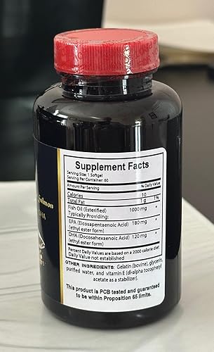 Miniatura 2 de Ácidos grasos EPA y DHA para el apoyo cerebral - Cápsulas de aceite de pescado omega-3 - EPA y DHA de triple fuerza para apoyo inmunológico y