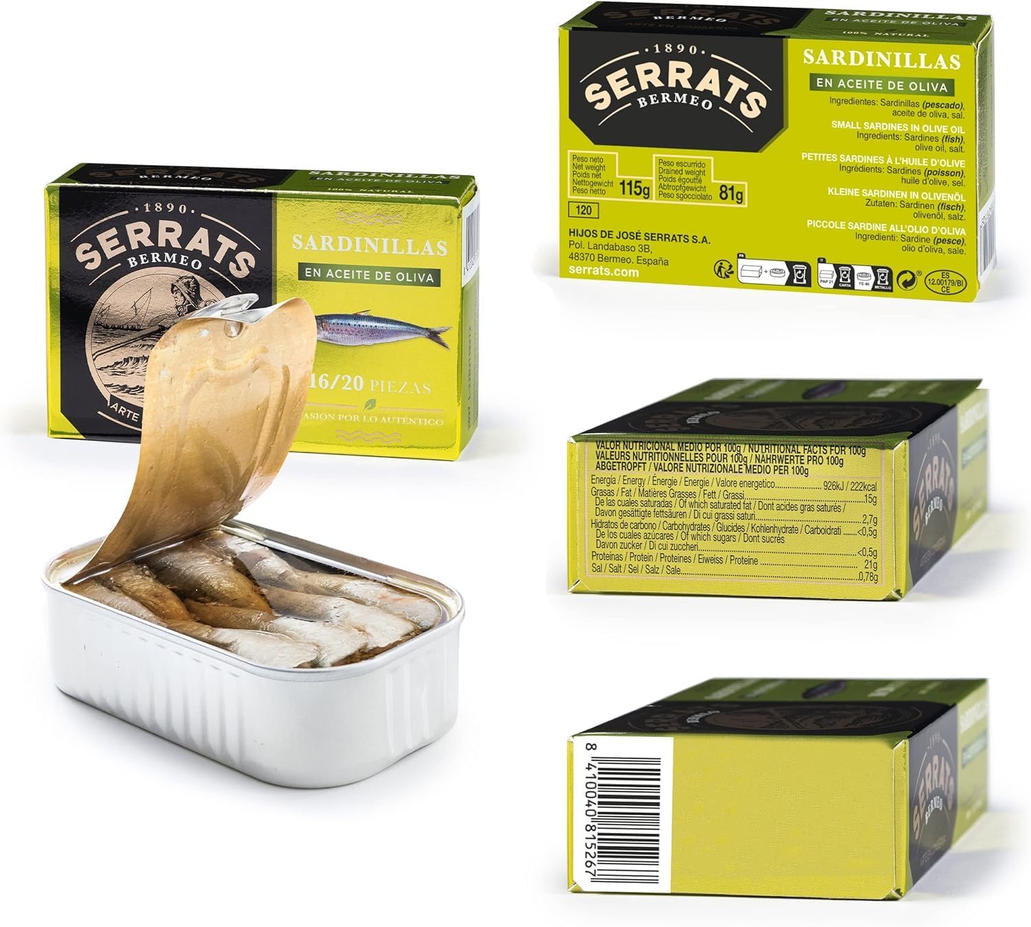 SERRATS - Coffret cadeau - Pack Bermeo - 9 conserves