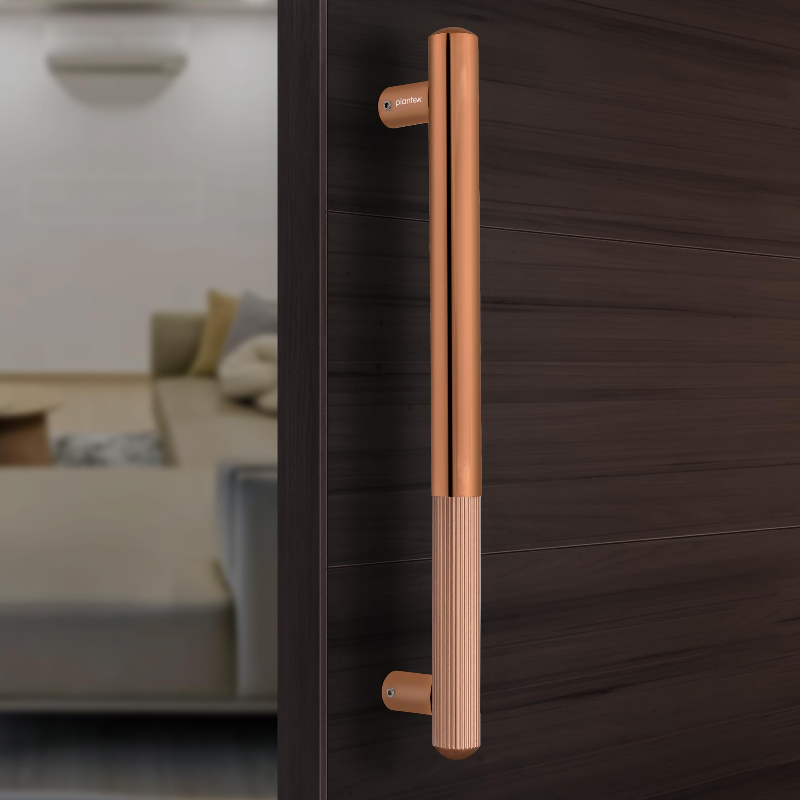 Plantex Door Handle/14 Inch Main Door Handle/Stainless Steel and Aluminium Door Handle/Pull-Push Door Handle/Door Accessories (Pack of 1, Rose Gold)-image-43