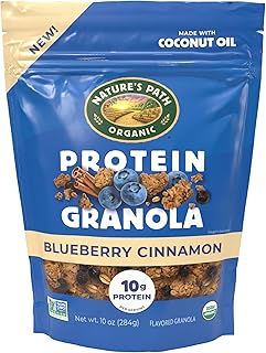 Nature's Path Organic Blueberry Cinnamon Protein Granola, 10 oz (Pack of 1), Non-GMO