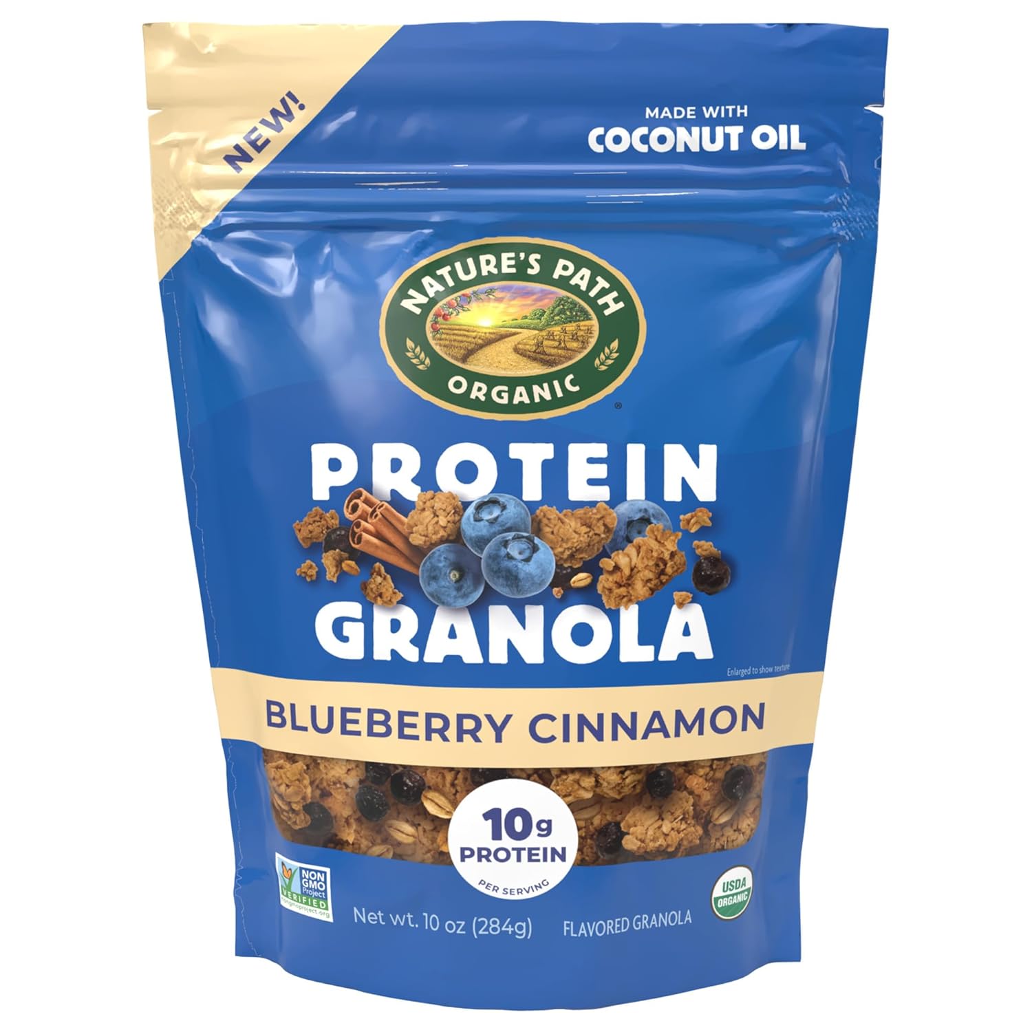 Nature's Path Organic Blueberry Cinnamon Protein Granola, 10 Ounce (Pack of 6)
