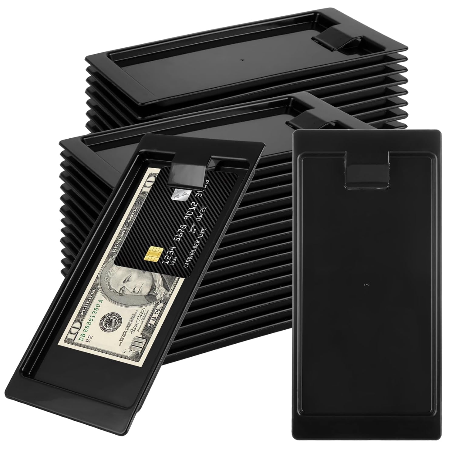 24 Pcs Check Holders, Restaurant Check Presenters, Check Holder Tip Trays Guest Receipt Holder Waitress for Receipts, Cash, Credit Cards