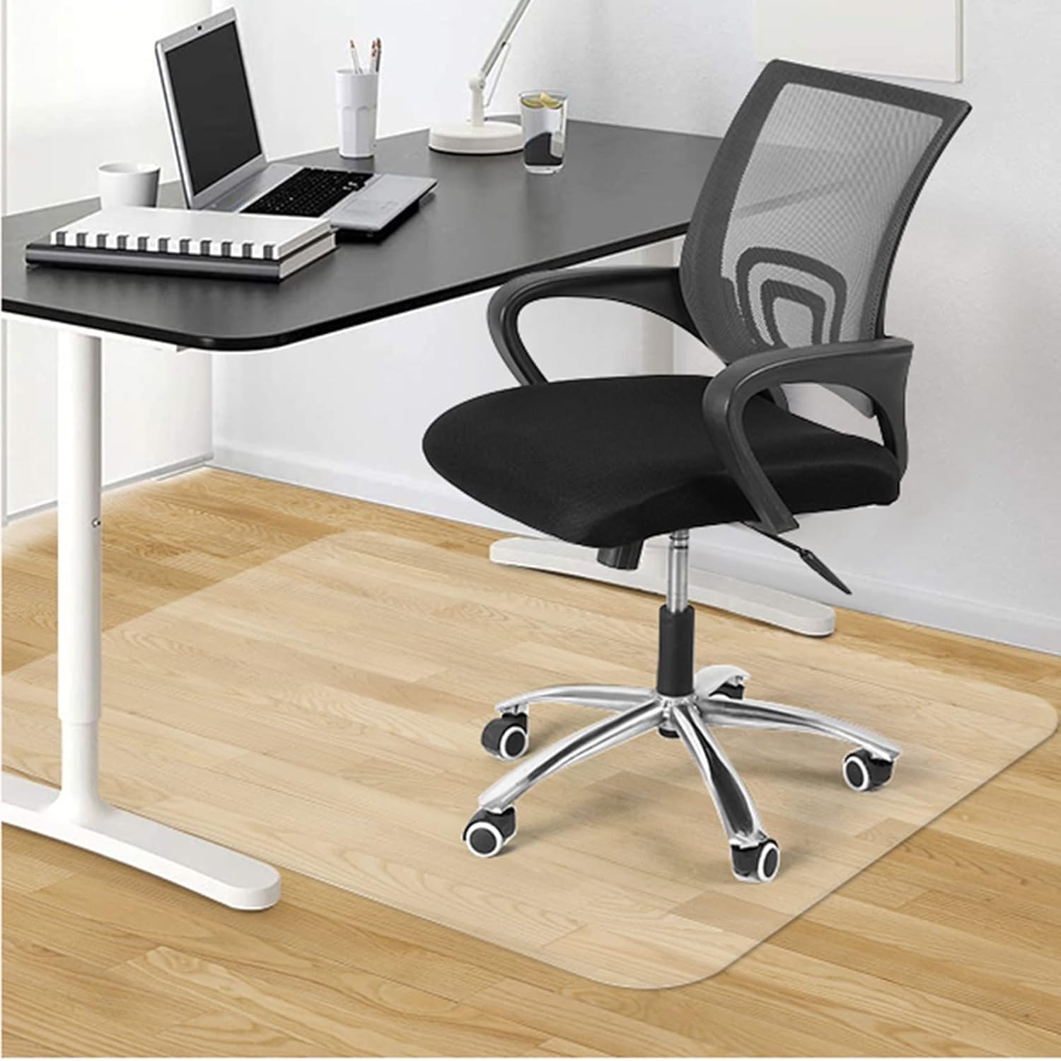 Hallway Hardwood Chair Table Mat,Transparent Entrance Floor Runner Protector, Small Non-Slip Waterproof Thick Protector Pad(4.6X4.9ft/1.4X1.5m)