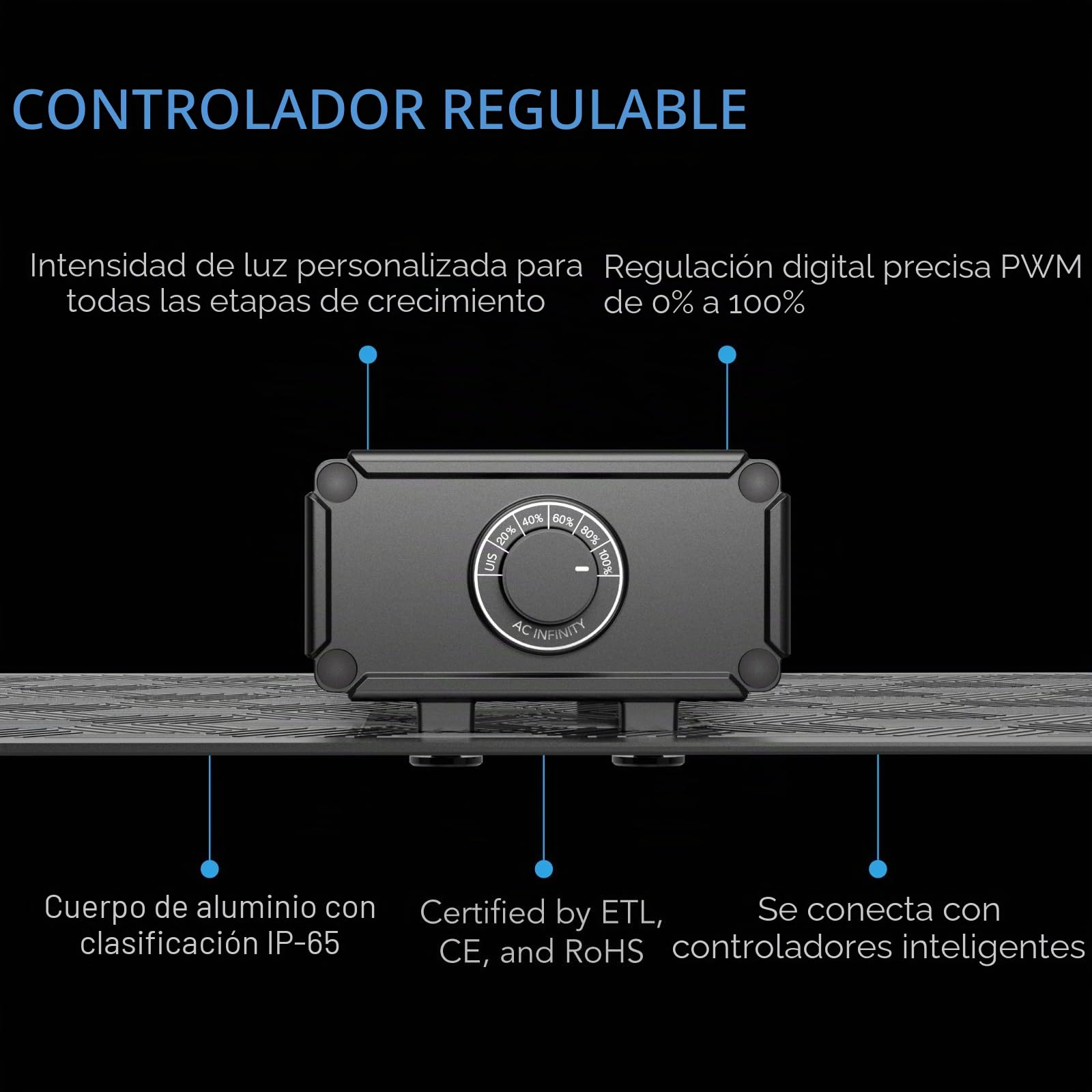AC Infinity IONBOARD S22, 60x60cm tablero de luz LED de crecimiento con diodos Samsung LM301H, iluminación de espectro completo de penetración más profunda, para plantas de interior floración vegetal