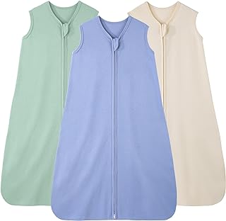 Baby Schlafsack Baumwolle, Atmungsaktiver Sommer Schlafsack für Neugeborene