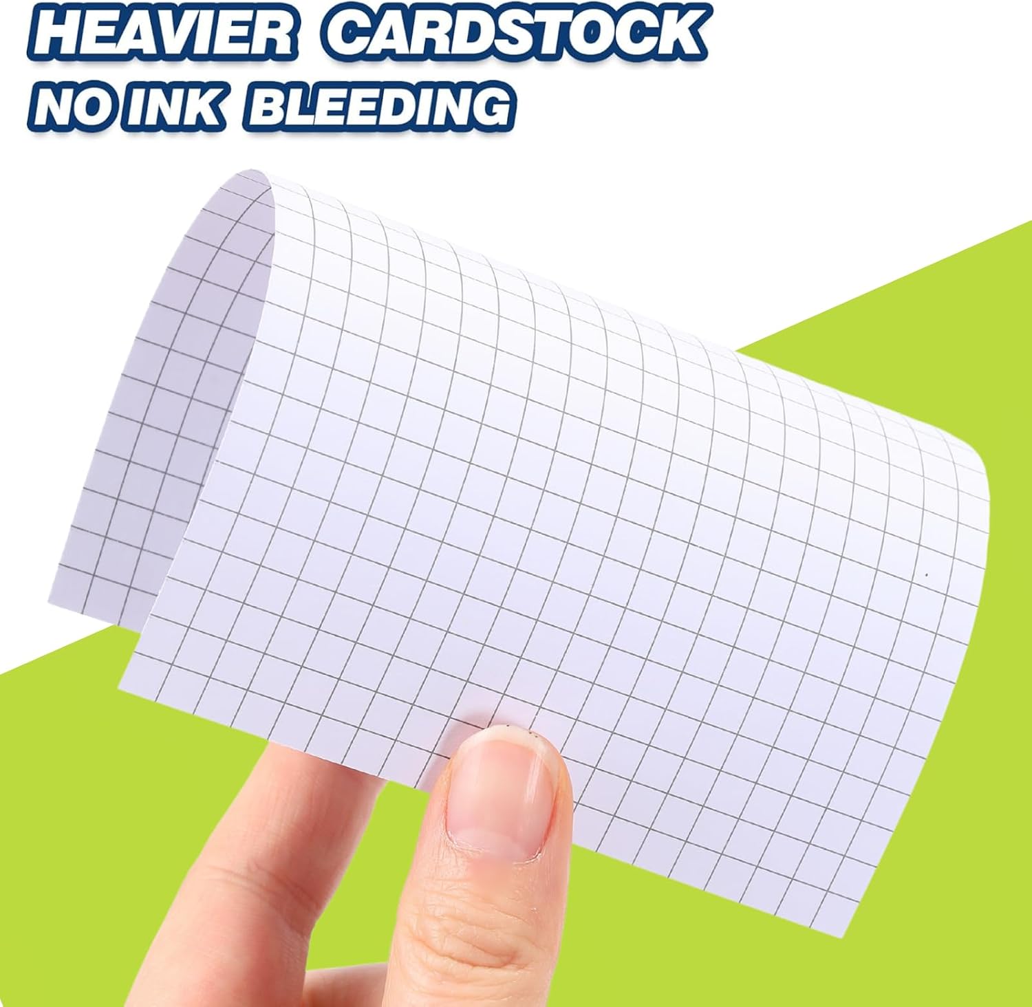 Grid Index Cards 4x6,Double Sided Thick Graph Ruled Notecards, Heavy Weight Flash Cards for Studying,School, Home and Office - White (Grid-300Count, 4 X 6 INCH) image 2