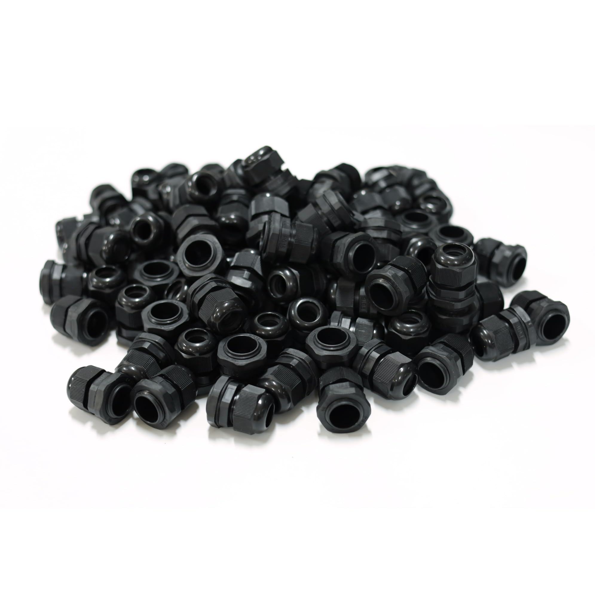 100 pressacavo impermeabile PG16 nero regolabile in plastica IP68 M22 con dado di bloccaggio per filo da 10 a 14 mm