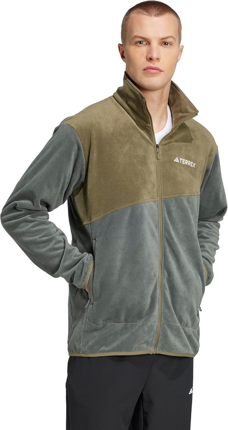 adidas Men's Terrex Multi Full-Zip Fleece Hiking Jacket