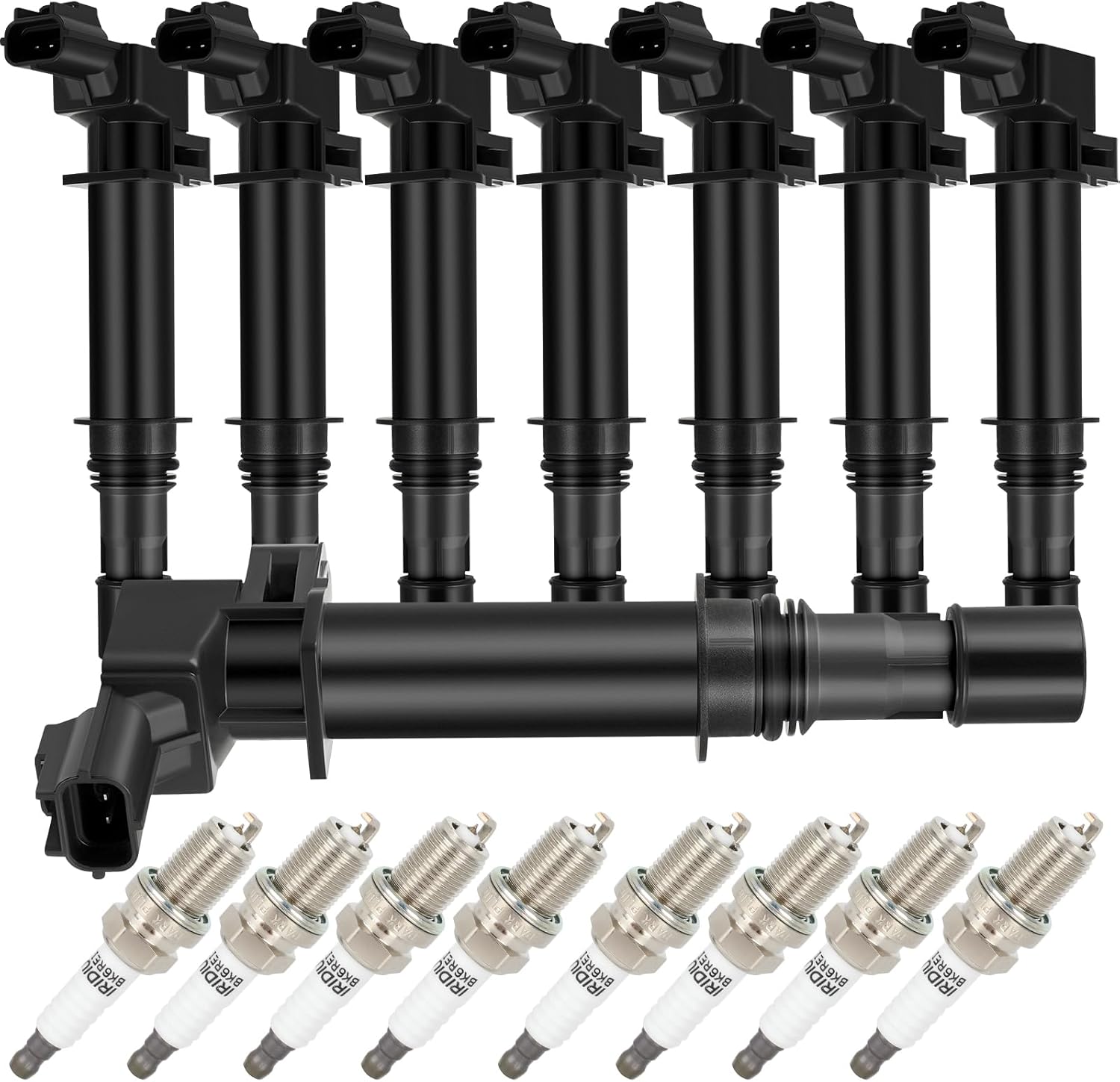OCPTY Ignition Coils Fits for Jeep Grand Cherokee 1999-2007,for Dodge Durango 4.7L 2000-2007 2-PINS #UF270 (8 Ignition Coils with 8 Iridium Spark Plugs)