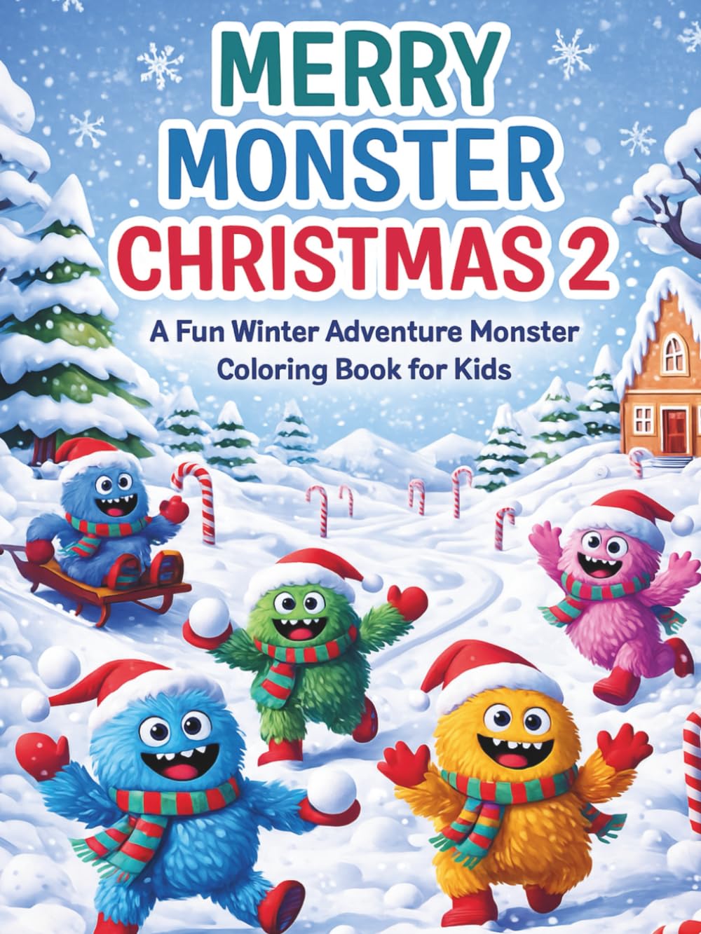 Merry Monster Christmas 2: A Fun Winter Adventure Monster Coloring Book for Kids: Featuring Cute Snowy Creatures, Festive Holiday Scenes, Easy ... Art Fun (Bold & Simple Coloring World)