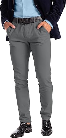 Alamo Mens Slim Fit Chino Pants, Breathable, Flat-Front, Classic