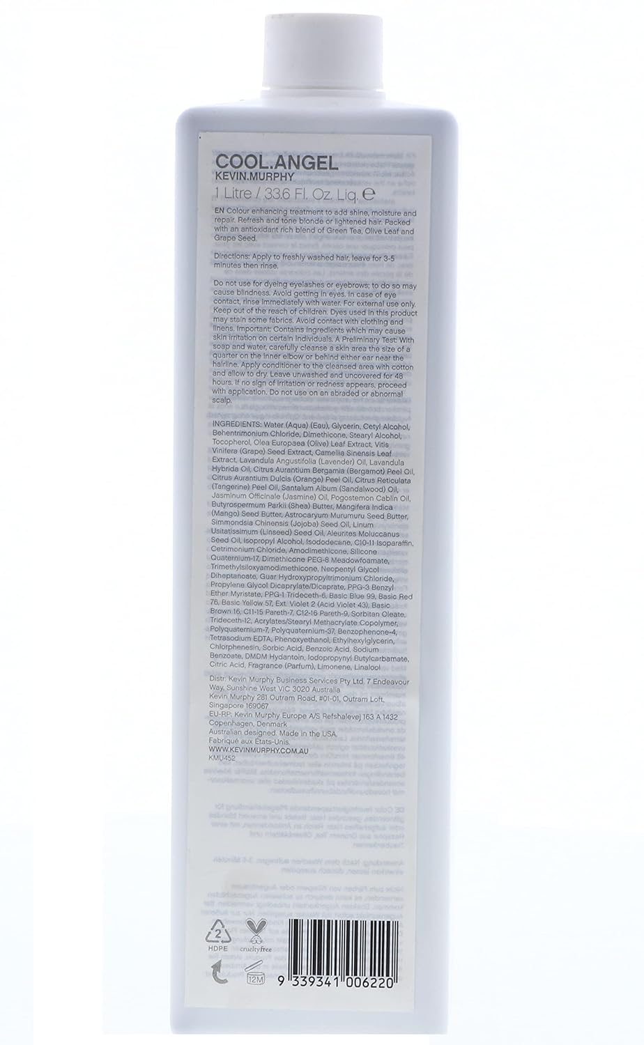 KEVIN.MURPHY COOL.ANGEL - Cool Ash Colour Enhancing Shine Treatment - Thickening Spray - For Blonde, Brown & Grey Colour Hair - Paraben Free Hair Care - 1000 mL / 33.8 fl oz