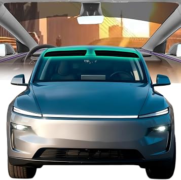 AUTOTEK Precut Windshield Tint Strip for Tesla Model Y 2025-2026, 2Ply Anti-Glare, Heat Blocker & UV Protection Sun Strip Tint Shade for Car Windows, Computer Cut Out, DIY Friendly