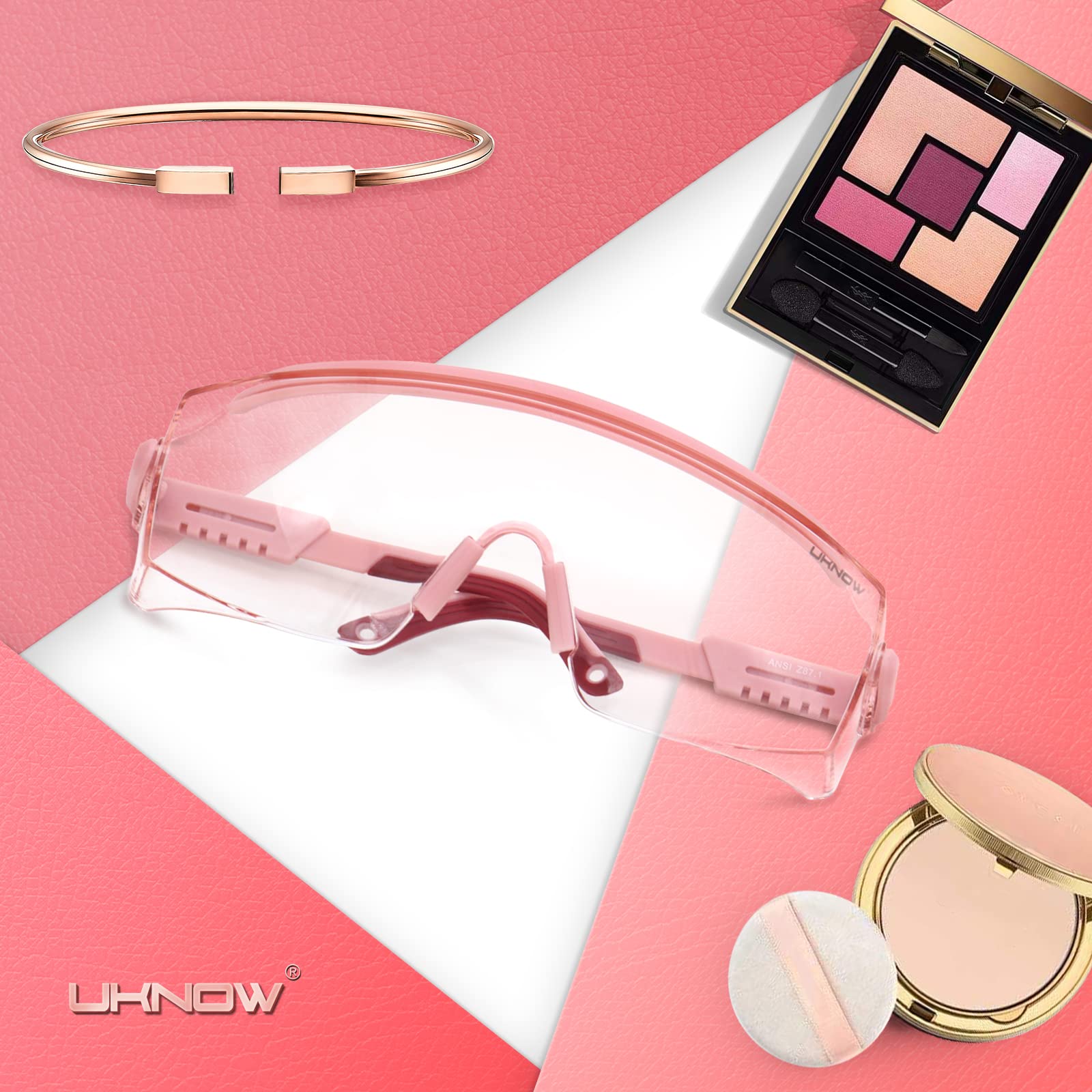 UKNOW Gafas de seguridad sobre lentes, gafas de seguridad para hombres y mujeres