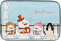 Vista 30 de Caroline's Treasures BB2508DDM - Tapete de secado de platos de perro de montaña bernés con regalos de Navidad entre amigos, tapete absorbente