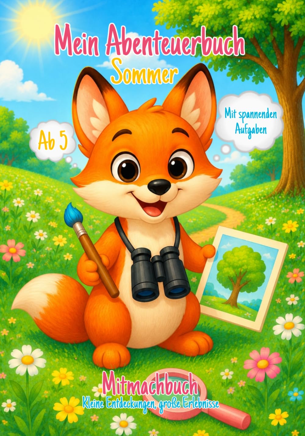 Mein Abenteuer Mitmachbuch Sommer| Kinder Beschäftigungsbuch ab 4 jahre|: Reise Beschäftigung Kinder ab 5| Rätsel, Basteln, Malen, Entdecken & Sommerabenteuer und vieles mehr