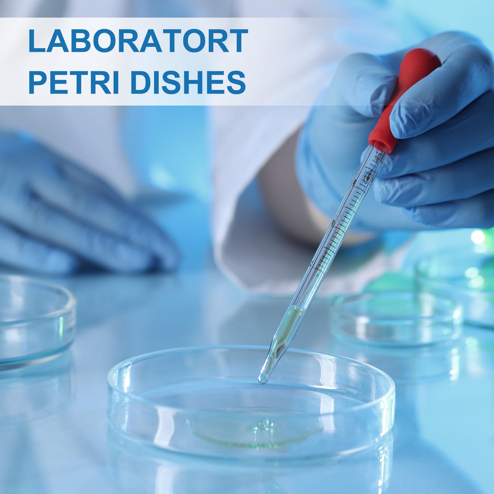 PATIKIL 12 Pezzi Vetreria Petri Con Coperchio, 120 mm Vetro Borosilicato Spesso Autoclavabile Piastre Coltura Laboratorio Etichette Per Esperimenti Scientifici Progetti Laboratorio