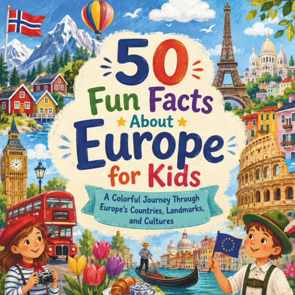 50 Fun Facts About Europe for Kids: A Colorful Journey Through Europe’s Countries, Landmarks, and Cultures (Geography for Kids)
