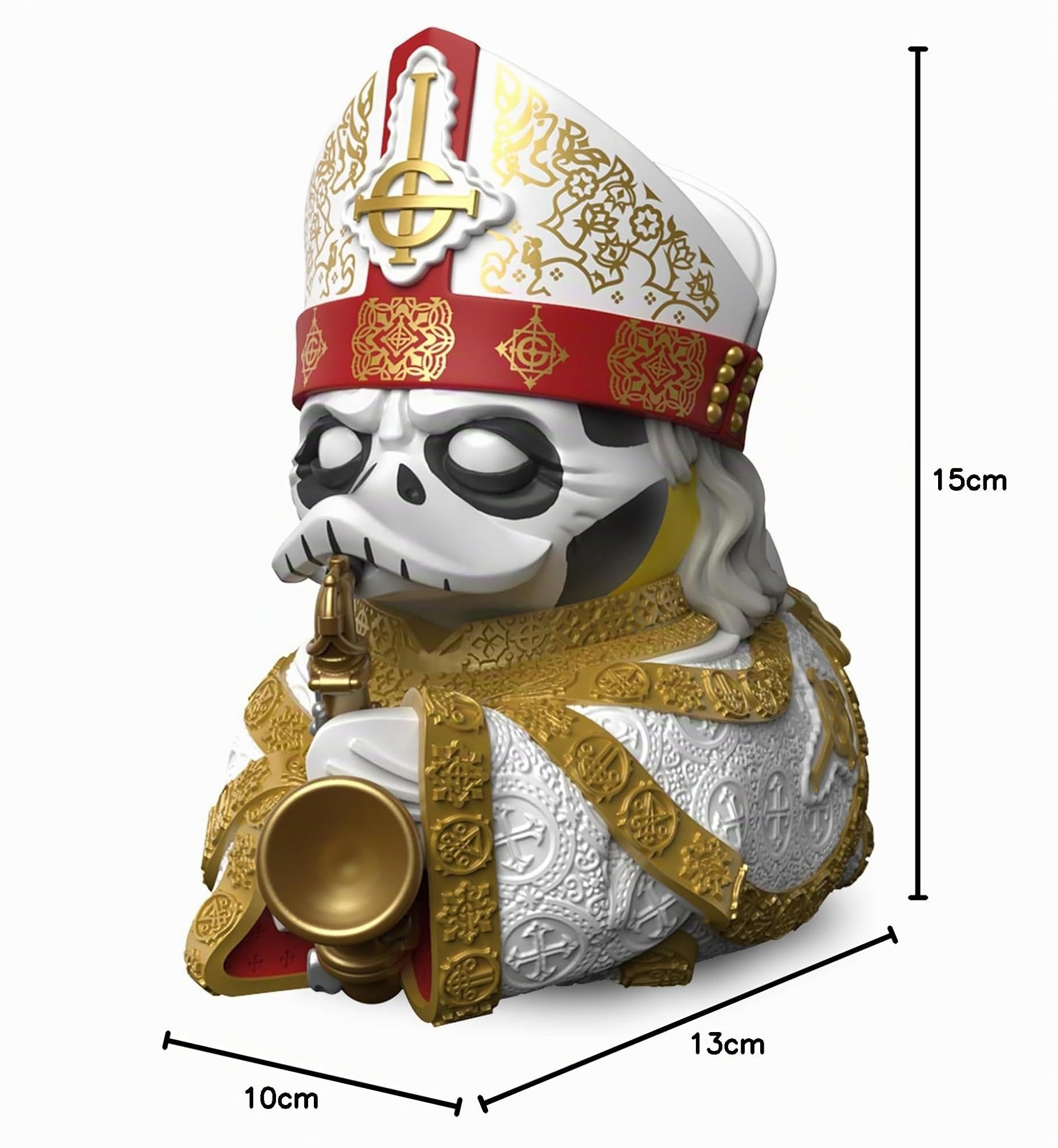 TUBBZ First Edition Papa Nihil - Statuetta da collezione in vinile a forma di anatra, prodotto ufficiale Ghost - Heavy Metal Rock Band Music