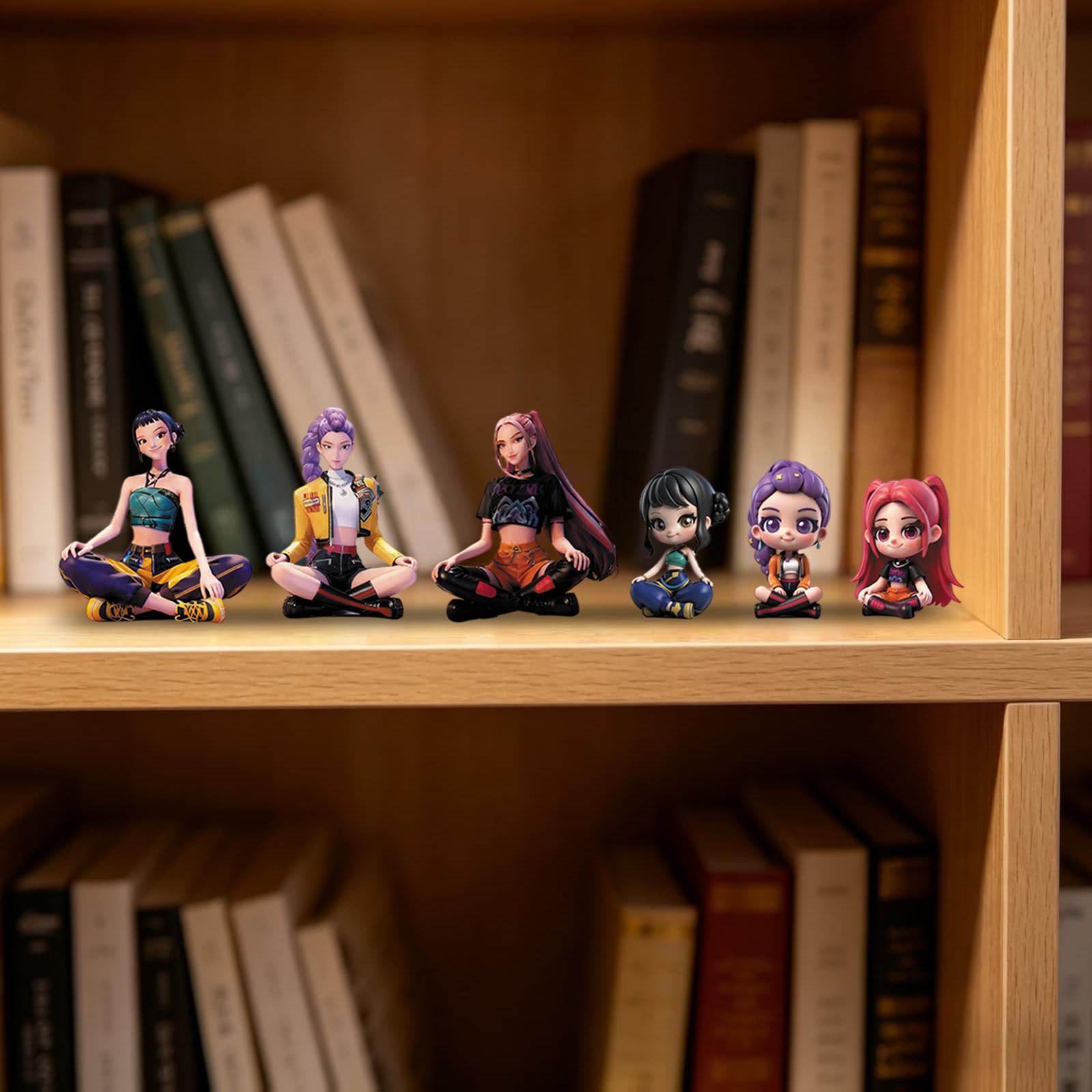 6 statuette a forma di cartone animato, modello da collezione, regalo creativo per i fan