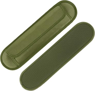 FIEIL 2 Pack Extra Thick Shoulder Strap Pad, Universal Replacement Shoulder Pad, for Shoulder Bags, Detachable Shoulder Strap Pad Pads Help Relieve Shoulder PainSandwich Mesh-Army Green