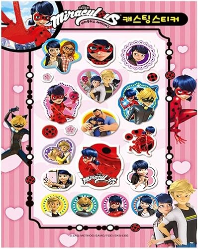 Miniatura 6 de Milagrosa mariquita múltiple libro de calcomanías extraíble DIY divertido juguete juego Deco Kid Character & KEM 0.315 in Slide mariquita encanto 1