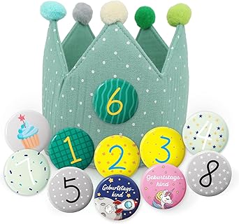 Chapeau Anniversaire Enfant Couronne à Decorer Enfant Couronne D'Anniversaire Chiffres 1-8 - Mousseline - Enfant Fille Garçon Couronne Anniversaire 1 An Cadeau 9 Ans Fille