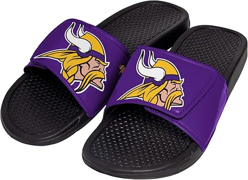 Miniatura 15 de FOCO mens NFL Team Cropped Big Logo Shower Sport Slide Flip Flop Sandals