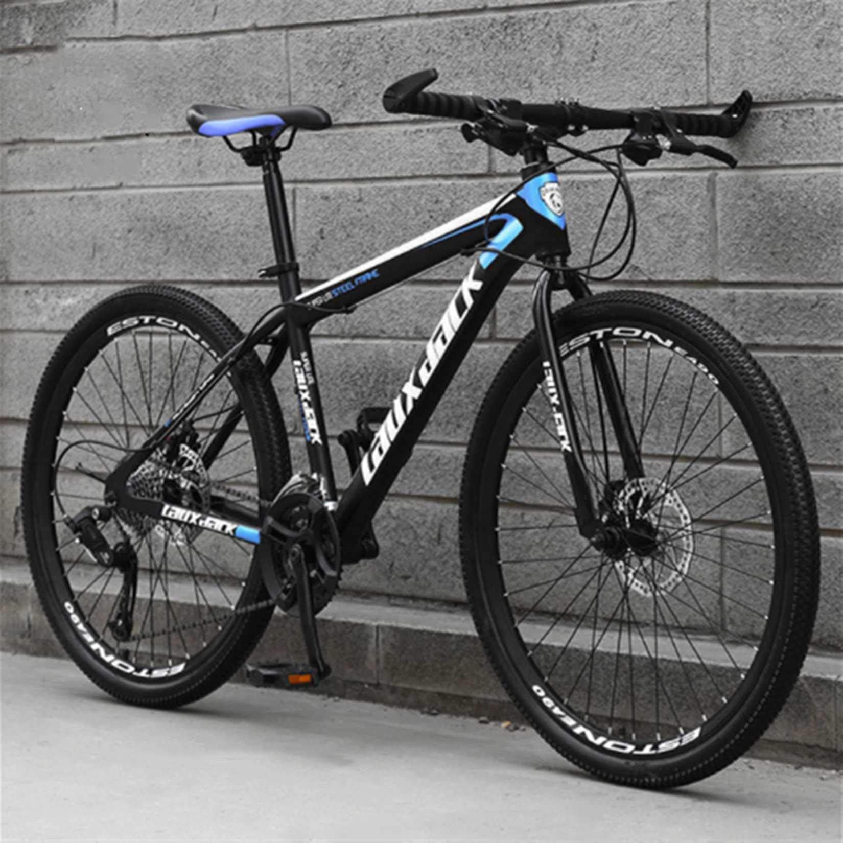 Mountain Bike Outdoor Sports, Exercise Fitness, 21 Variable Speed 26 Inches Cycling Sports Mountain Bikes Suitable for Men and Women Cycling Enthusiasts, Black&Blue