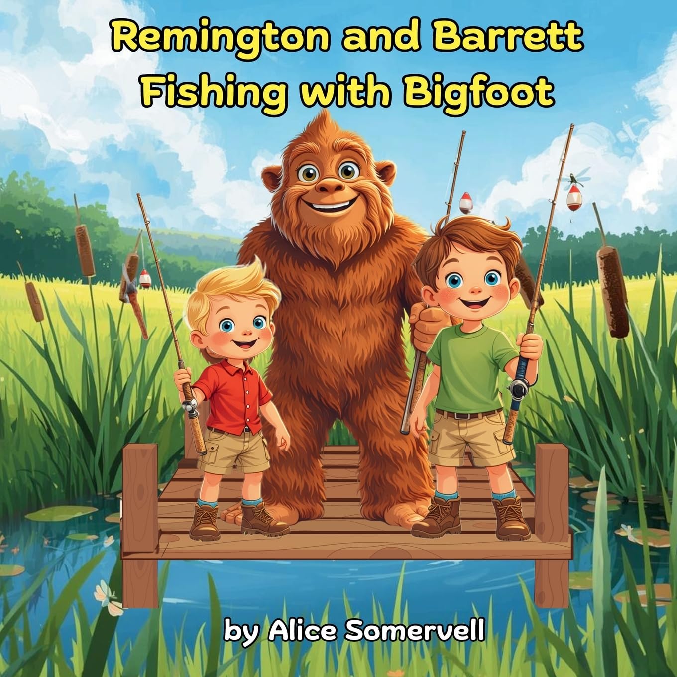 Remington and Barrett Fishing with Bigfoot: 2