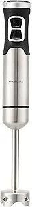 Amazon Basics Multi-Speed Immersion Hand Blender for Kitchen Mixing, Smoothies, Soups, 500 Watt Powerful, Silver