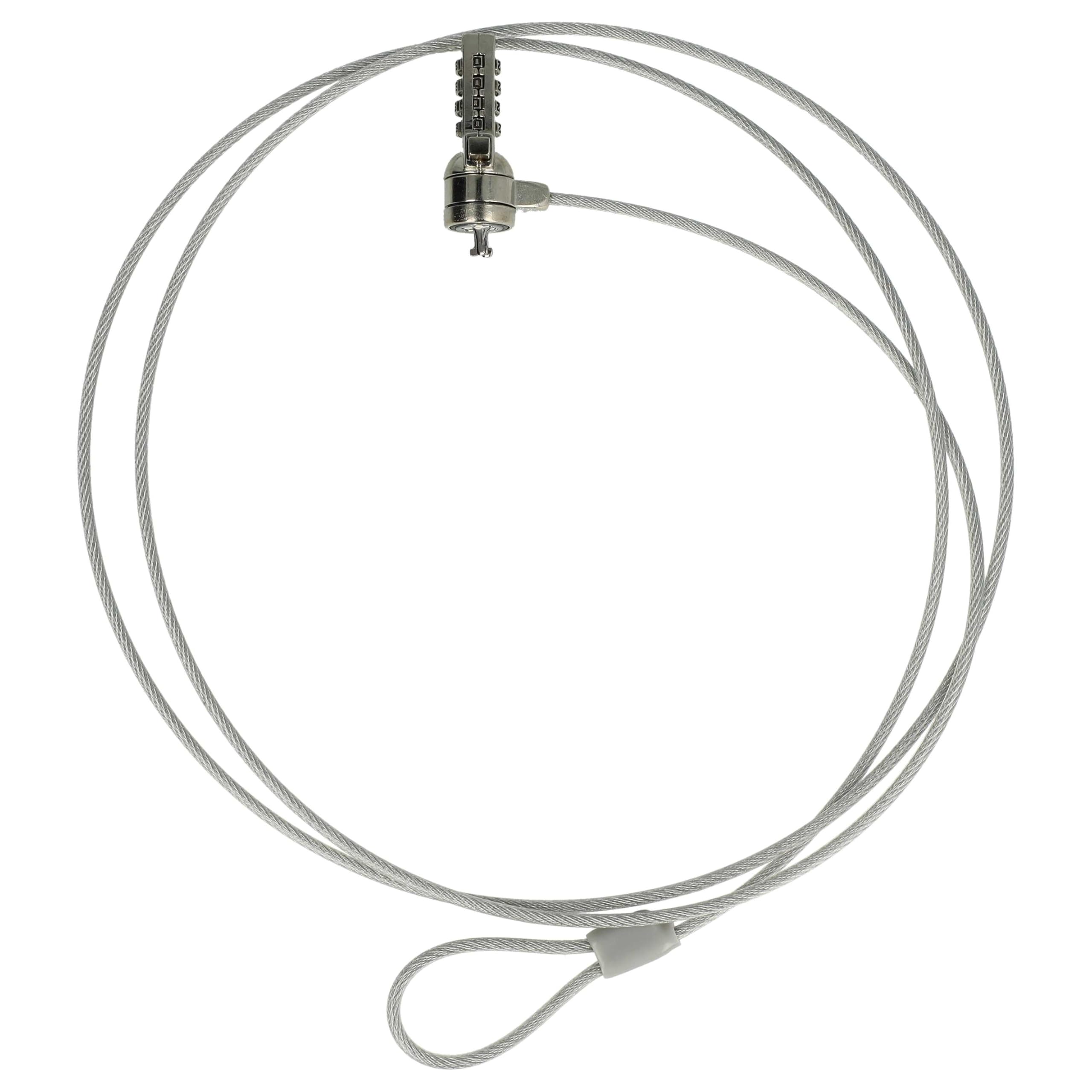 vhbw 10x Kensington per Laptop Notebook - Cavo di Sicurezza con Serratura a Combinazione numerica, 1,8 m