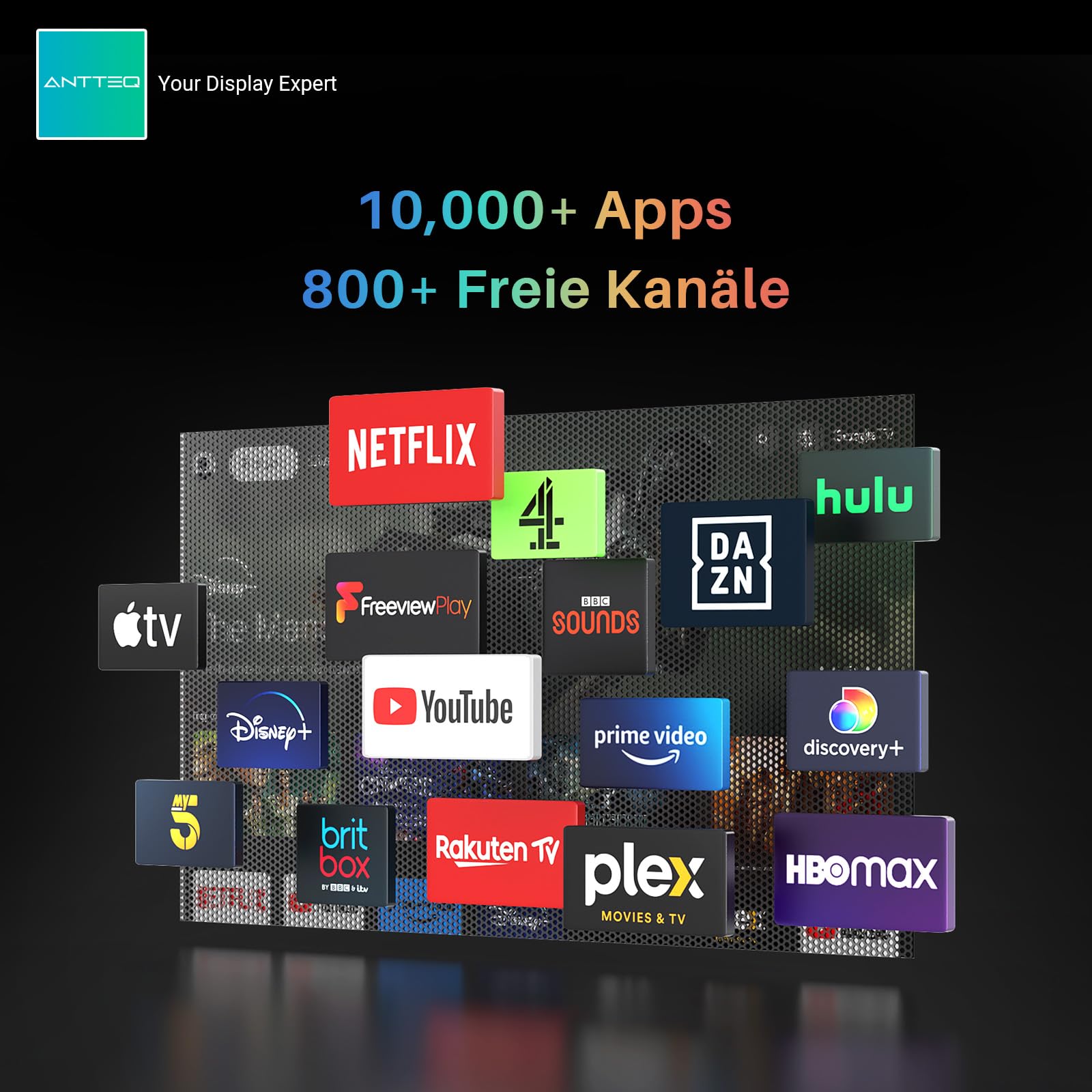 Antteq Egoi Smart TV 24 Pouces(62cm),Bluetooth, Chromecast, Google Assistant,Competible Google APP Store,Youtube/Netflix/Prime Vedio