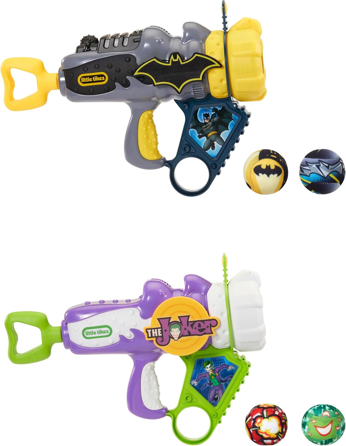 Little Tikes Batman & The Joker Boom Blaster 2 Pack, DC Active Play Toy Blasters, for Boys and Girls Ages 3+ Years