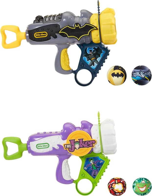 Paquete Batman & The Joker Boom Blaster 2, DC Active Play Toy Blasters, para niños y niñas de más de 3años