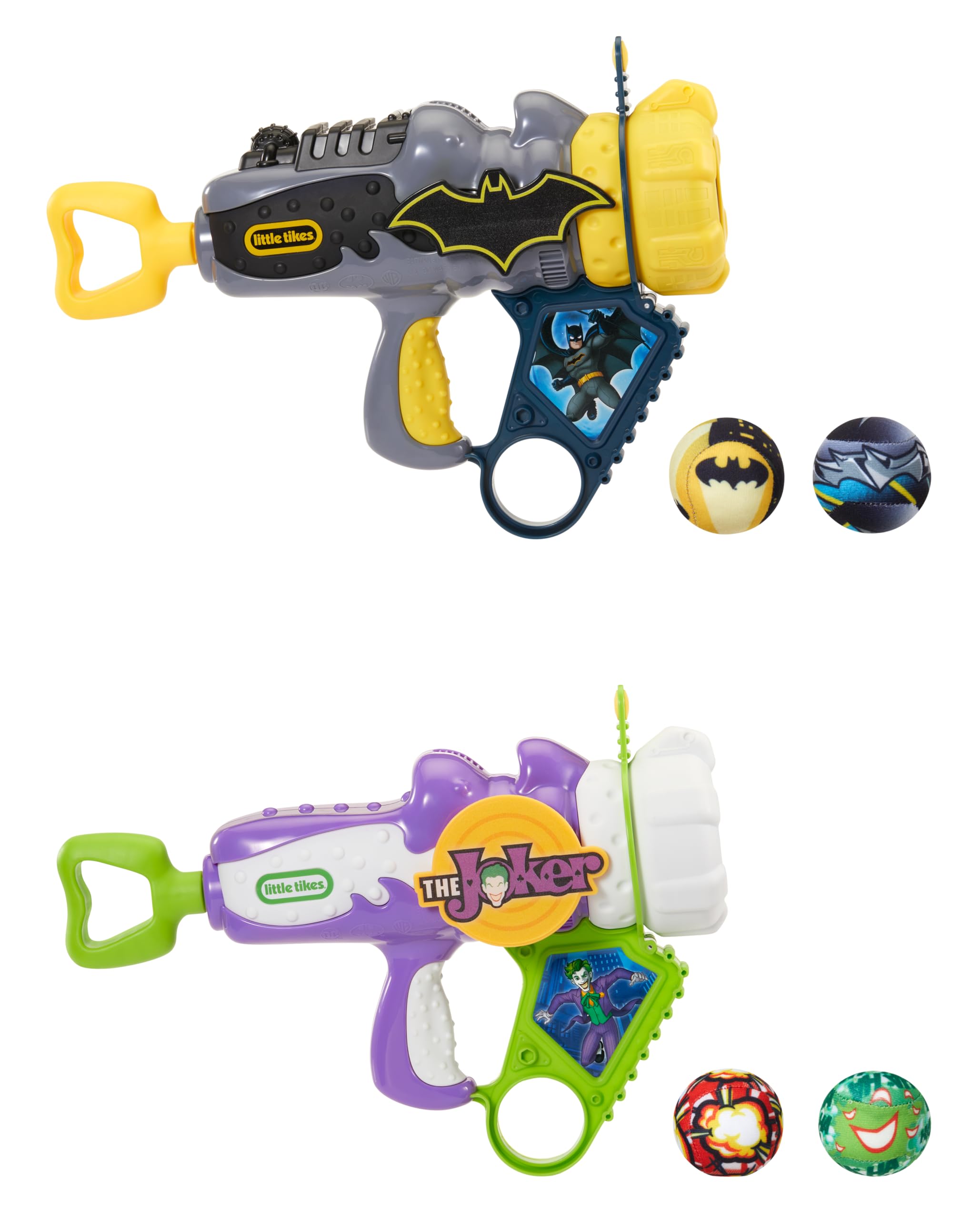 Little Tikes Batman & The Joker Boom Blaster 2 Pack - DC Active Play Toy Blasters, for Boys and Girls Ages 3+ Years