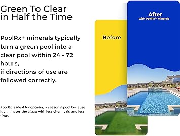 PoolRx 101003 4-Pack Blue Units Swimming Pool Algaecide, 4 Pack